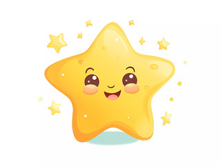 卡通插画星星头像可爱小星星元素